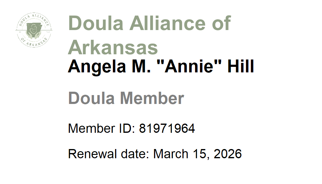 Professional badge and QR verification card for Annie Hill
