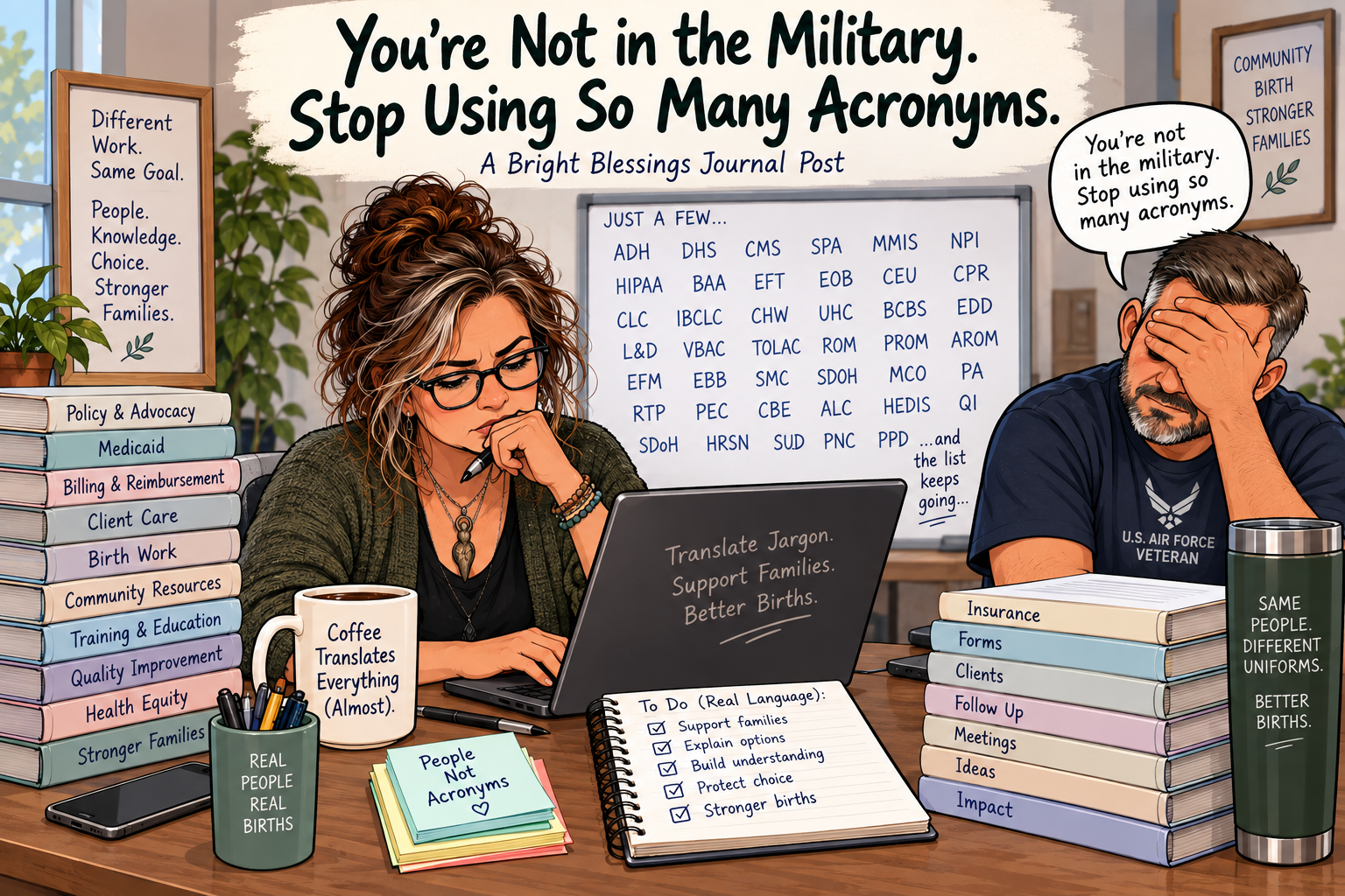 YOU’RE NOT IN THE MILITARY. STOP USING SO MANY ACRONYMS.